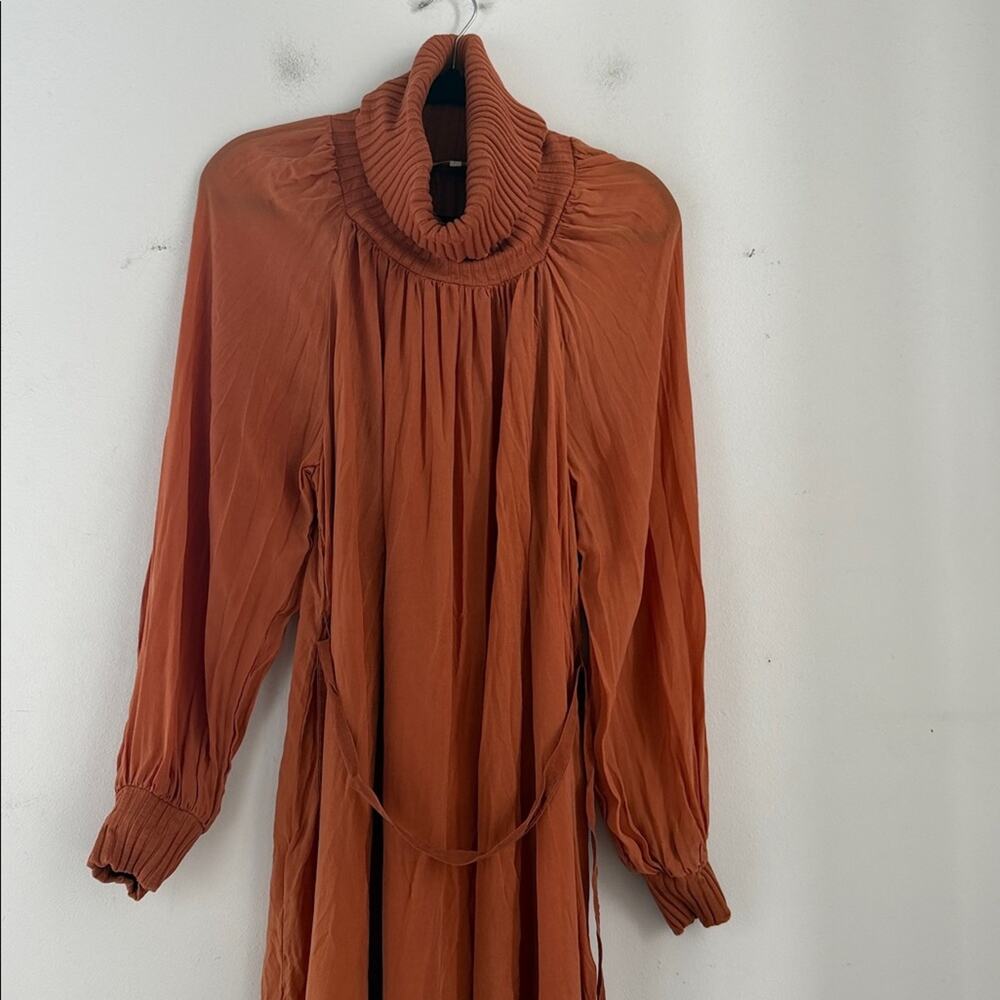 Anthropologie Corey Lyn Calter turtleneck balloon sleeve maxi dress sz L